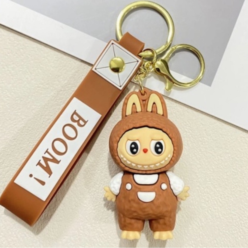 Adorable Coffee Colored Bunny Labubu Keychain NEW with Tags